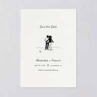 Customizable Couple Save the Date Cards Couple 1 Signature smooth Blank No Standard