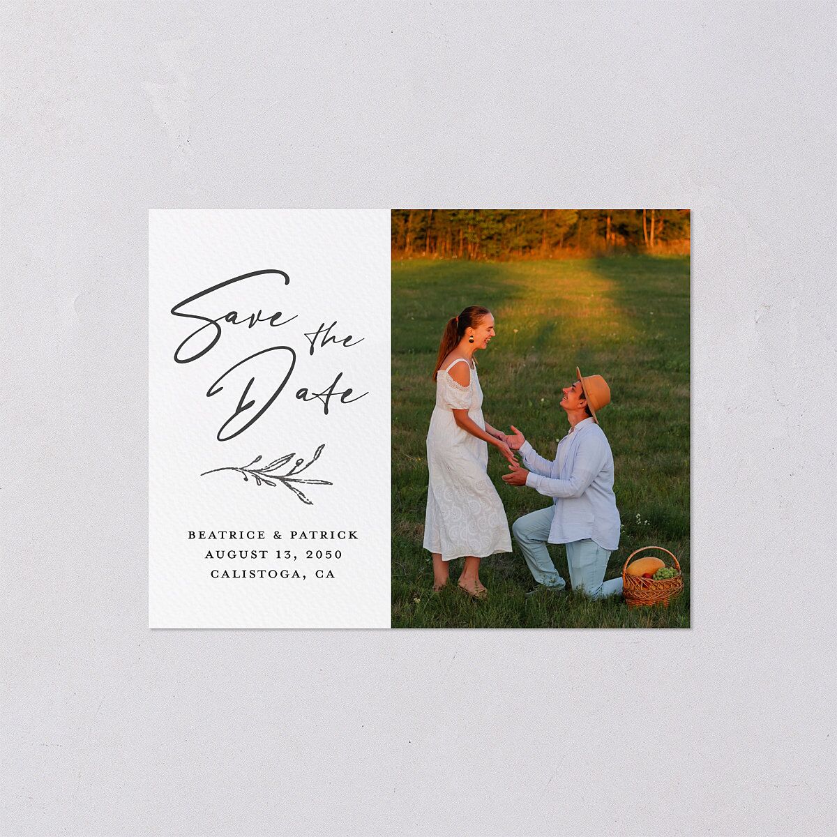 Romantic Setting Save the Date Petite Cards — view 2