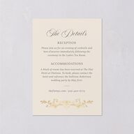 Vintage Regency Monogram Frame Foil Wedding Event Detail Cards Champagne Gold Signature Standard