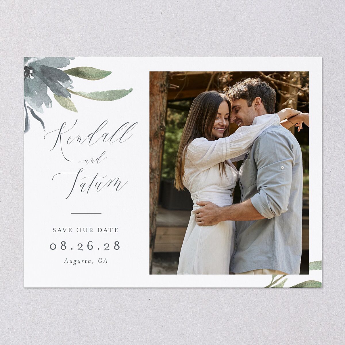 Muted Floral Save the Date Petite Cards — view 7