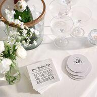 Newspaper Coasters Pure White Cardboard Circle