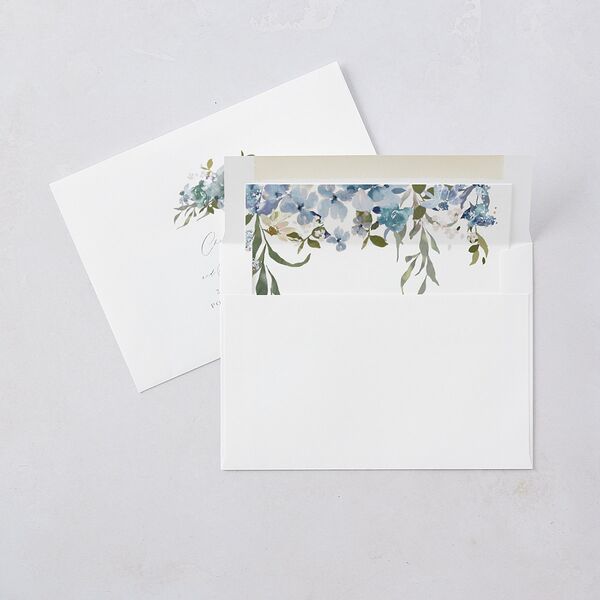 Garden Arch Wedding Invitations Navy Signature Blank No Standard
