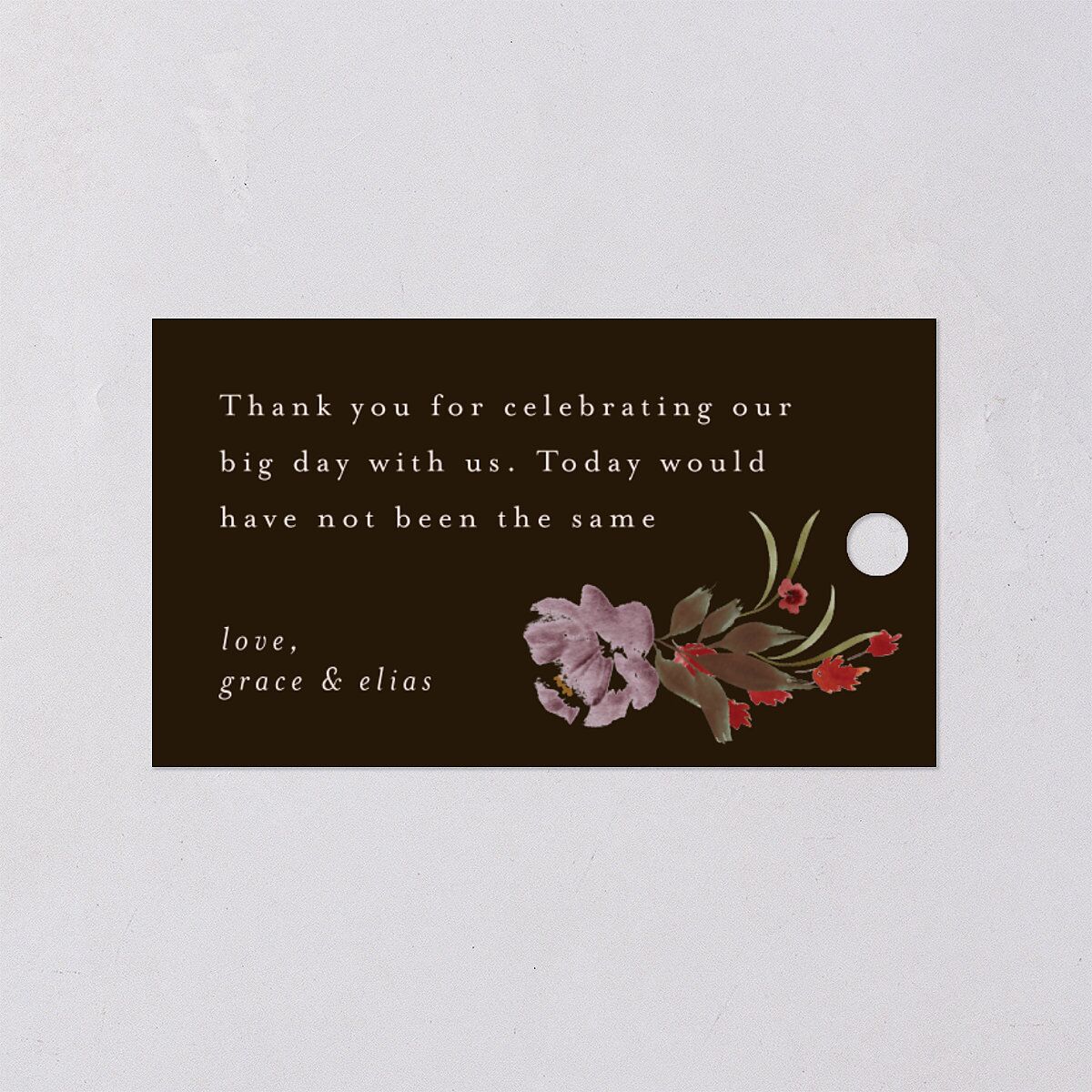 Autumn Romance Favor Gift Tags Chocolate Signature