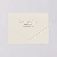 Flora Garden Border All-in-One Wedding Invitations Moody Blue Signature Light Both Recipient and Return Addresses No