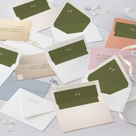 Hand Drawn Heart Photo Euro Envelope Liners Moss Luxe