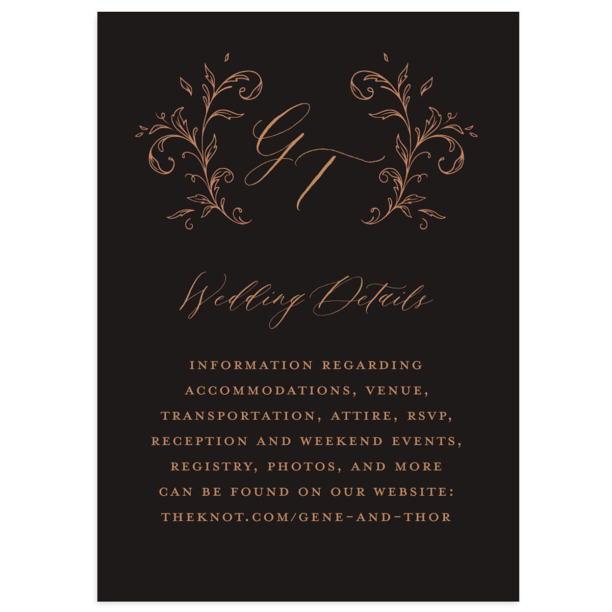Dark Vintage Fantasy Wedding Enclosure Cards