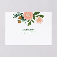 Retro Bloom Bridal Shower Invitations Scottish Green Signature Blank Standard