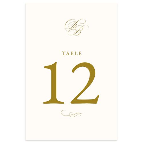 Vintage Flourish Table Numbers Linen Signature