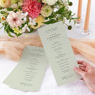 Dainty Frame Wedding Programs Thyme Signature