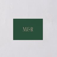 Polished Photo Foil QR Code RSVP Cards Emerald Signature Standard