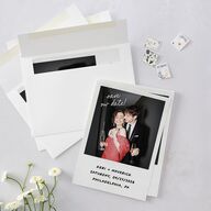 Modern Writing Save the Date Cards Snow Signature smooth Blank No Standard
