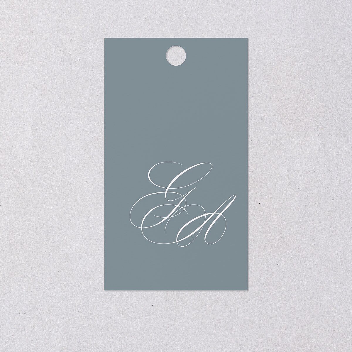 Elegant Photograph Favor Gift Tags Dusty Blue Signature