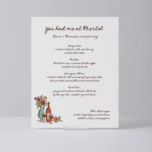 Hand Drawn Tablescape Standard Bar Tabletop Sign Small Camel Standard Indoor Foam Core S Tabletop Bar