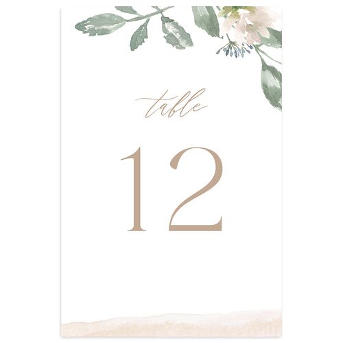 Dusted Calligraphy Table Numbers Pink Cotton Signature