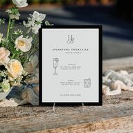 Refined Monogram Standard Bar Tabletop Sign Small Midnight Standard Indoor Foam Core S Tabletop Bar