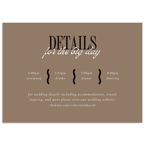 Wavy Frame Photo Itinerary Cards Mocha Signature Standard