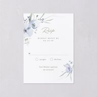 Floral Photo Wedding Response Cards Ocean Signature Standard