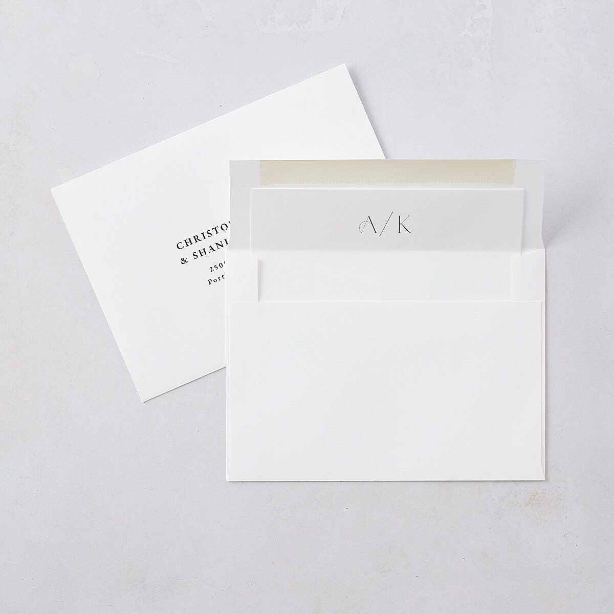 Metallic Edge Envelope Liners Pure White Standard