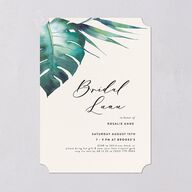 Palm and Protea Bridal Shower Invitations Sky Signature Blank