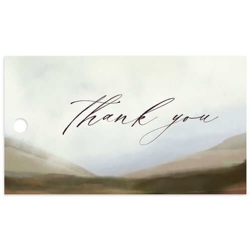 Western Valley Favor Gift Tags Chocolate Signature