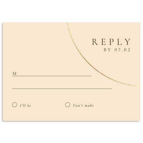 Minimal Rings Wedding Response Cards Gold Saddle Signature Standard