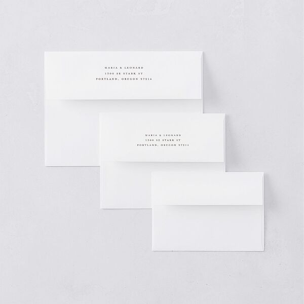 Bohemian Garden Save the Date Magnet Envelopes White Cream Both Recipient and Return Addresses Signature Standard
