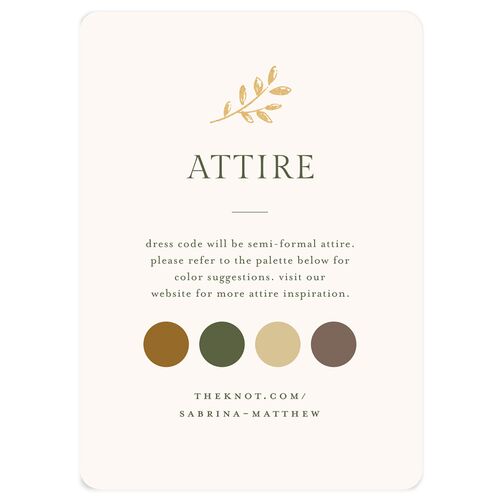 Elegant Botanical Initials Foil  Wedding Attire Cards Eucalyptus Gold Signature Rounded