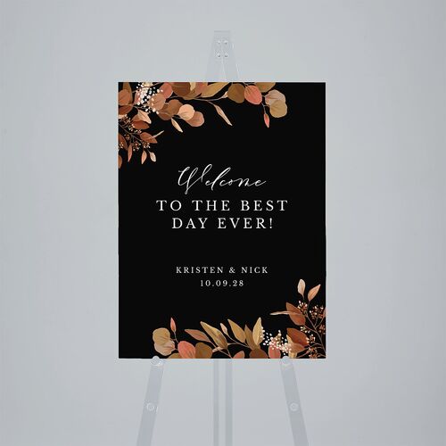 Eucalyptus Frame Standard Welcome Sign Medium Walnut Standard Outdoor Corrugated M Welcome