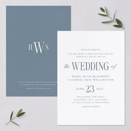Elegant Wedding Of Wedding Invitations Dusty Blue Signature Blank Standard No