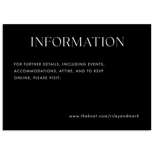 Modern Contrast Wedding Enclosure Cards Midnight Signature Standard