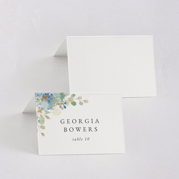 Gilded Hydrangea Place Cards Gold Ocean Signature