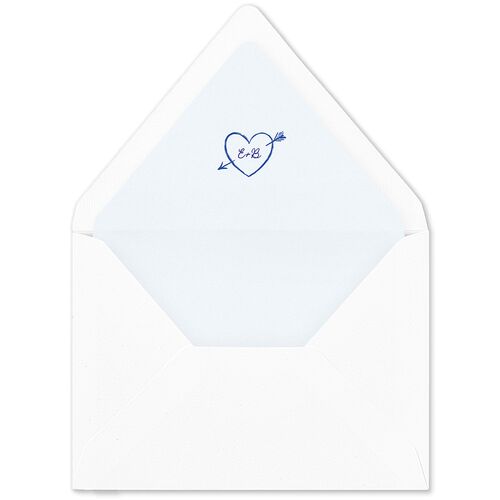 Vintage Lovebird Banner Euro Envelope Liners Sapphire Luxe