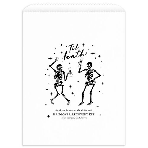 Til Death Do We Disco Favor Bags Licorice White Wax-Lined Food Safe Paper
