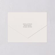 Elegant Polished Minimalist All-in-One Wedding Invitations Linen Signature Light Both Recipient and Return Addresses No