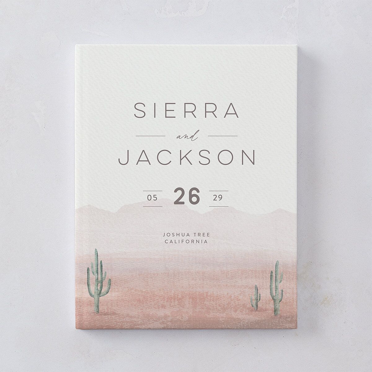 Painted Desert Wedding Guest Book — view 1