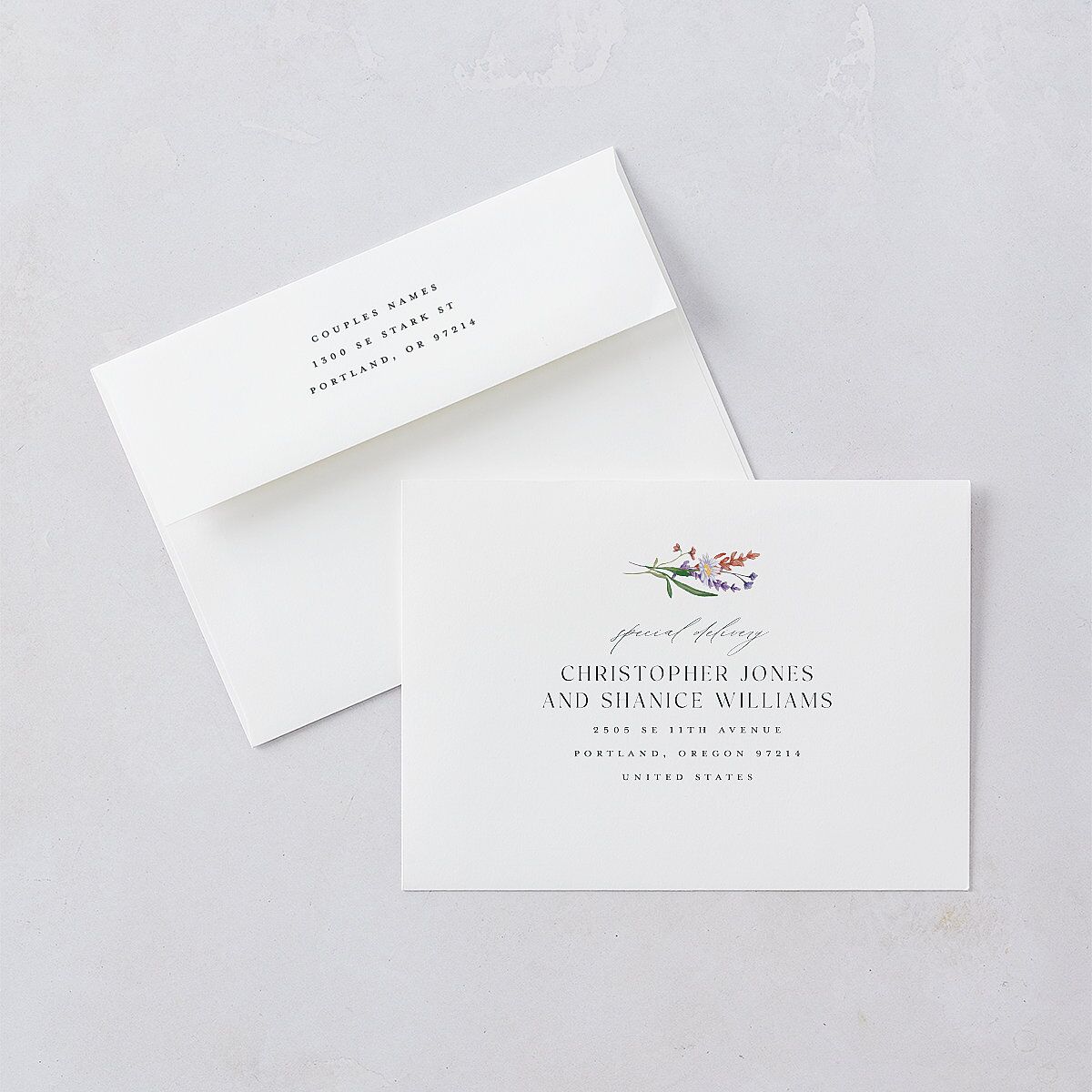 Mountain Wildflowers Rehearsal Dinner Invitations — view 6
