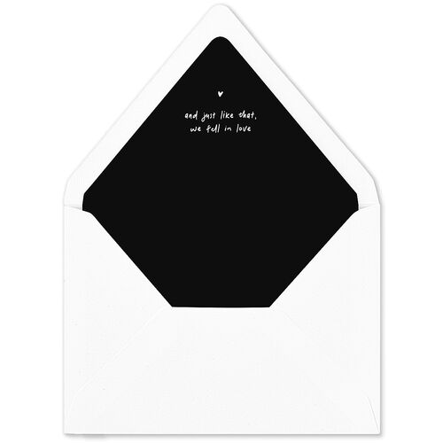 Hand Drawn Photo Strip Euro Envelope Liners Pure White Luxe