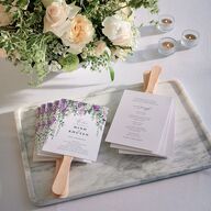 Romantic Wisteria Fan Programs Purple Petal Signature Standard