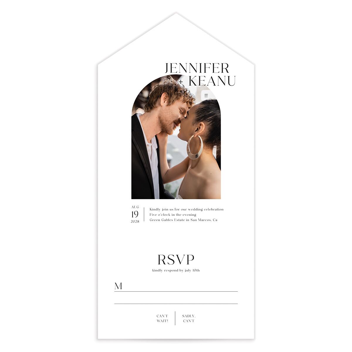Modern Arch All-in-One Wedding Invitations