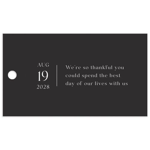 Modern Arch Favor Gift Tags Licorice Signature