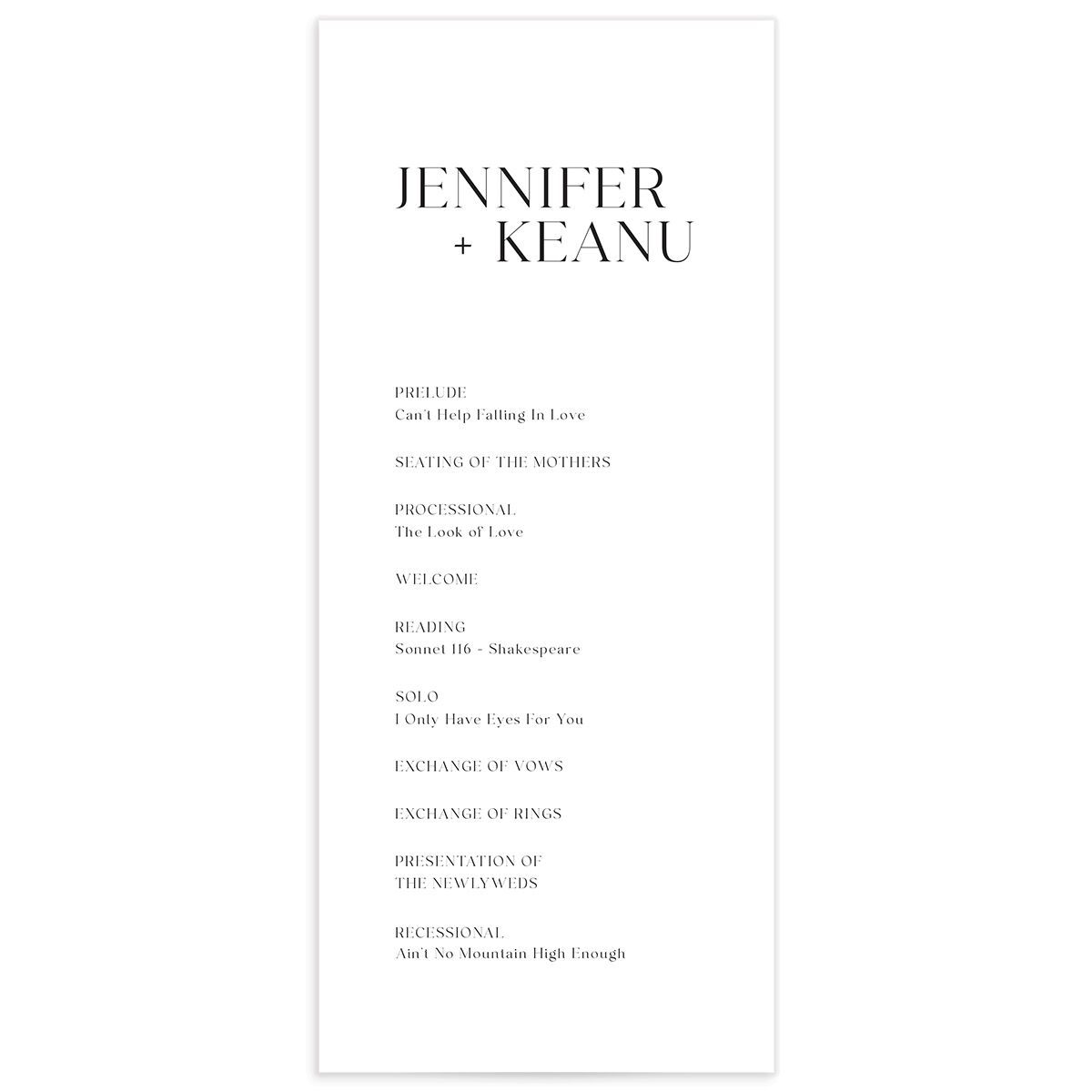Modern Arch Wedding Programs