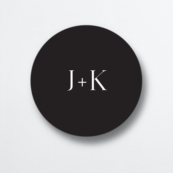 Modern Arch Wedding Stickers Pure White