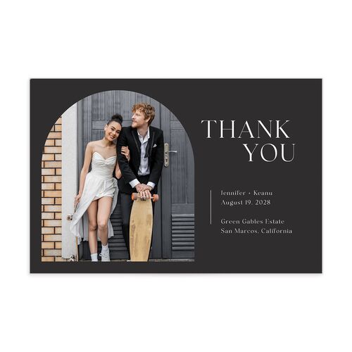 Modern Arch Thank You Postcards Licorice
