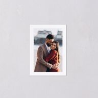 Elegant Gallery Tri Photo QR Code RSVP Cards Pure White Signature Standard