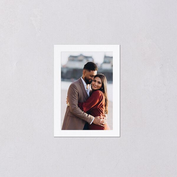 Elegant Gallery Tri Photo QR Code RSVP Cards Pure White Signature Standard