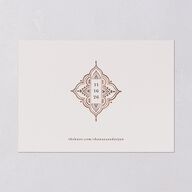 Indian Painted Henna Save the Date Cards Chestnut Signature smooth Blank No Standard