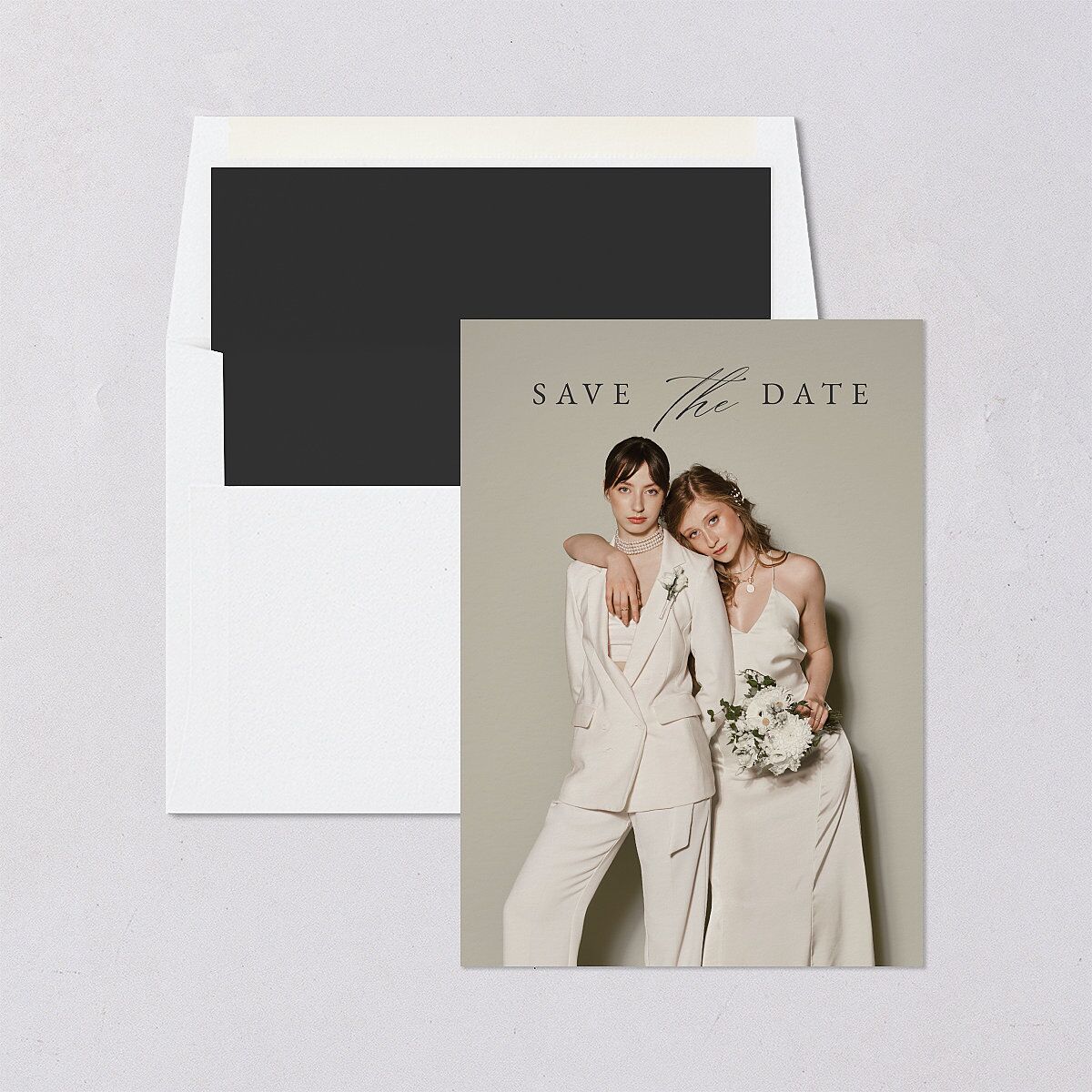 Illustrated Vines Save The Date Cards — view 4