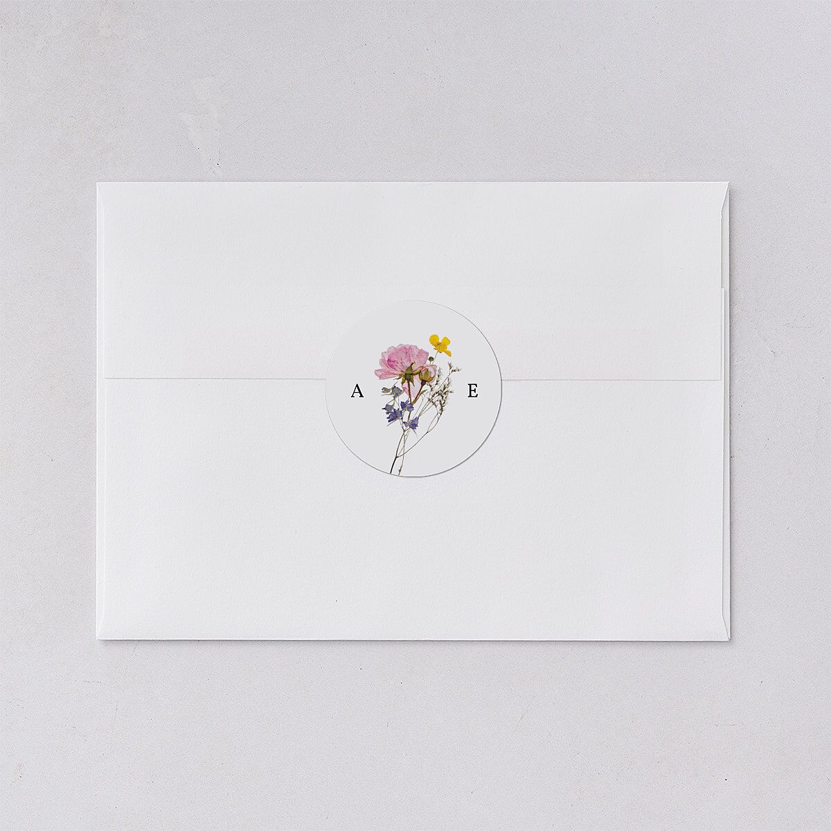 Pressed Flowers Wedding Stickers Sunflower Sticker