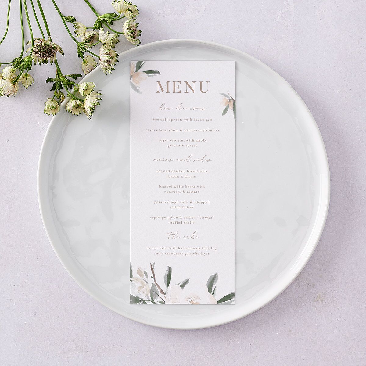 Elegant Garden Menus Thyme Signature