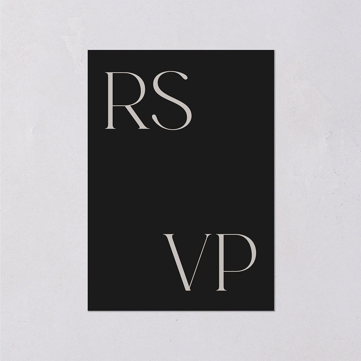 Modern Initials Wedding Response Cards Midnight Signature Standard